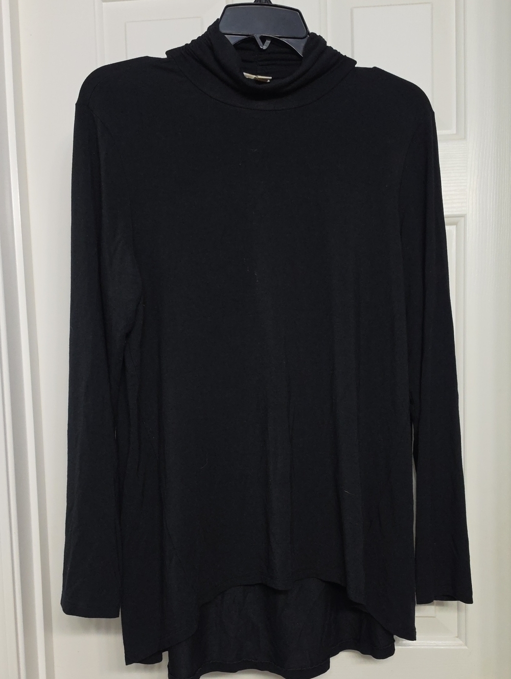 Style & Co. Black Long-Sleeve Turtleneck Tunic Top